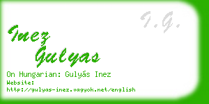 inez gulyas business card